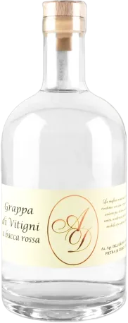 Grappa bianca - Grappa ricavata dalla distillazione delle vinacce di uve rosse non torchiate.